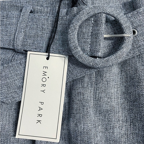 EMORY PARK High Waist Wide Pants Women’s Small Gray w Belt NWT - Picture 3 of 11